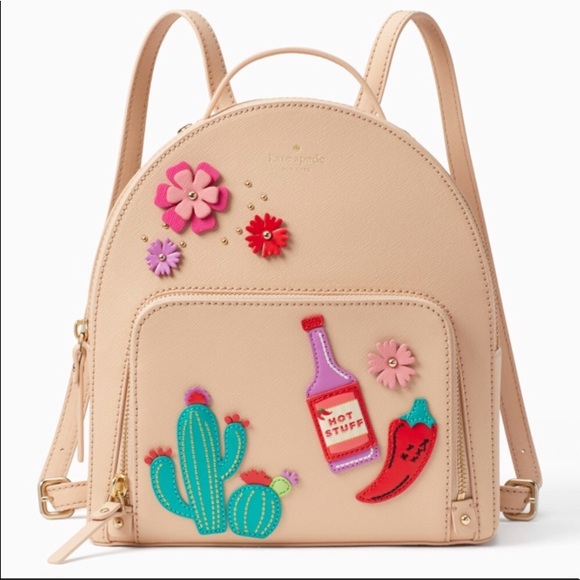 NWT KATE SPADE CACTUS NEW HORIZONS CASHEW BACKPACK - Picture 2 of 6